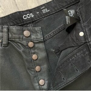 COS Charcoal Button-Fly Jeans